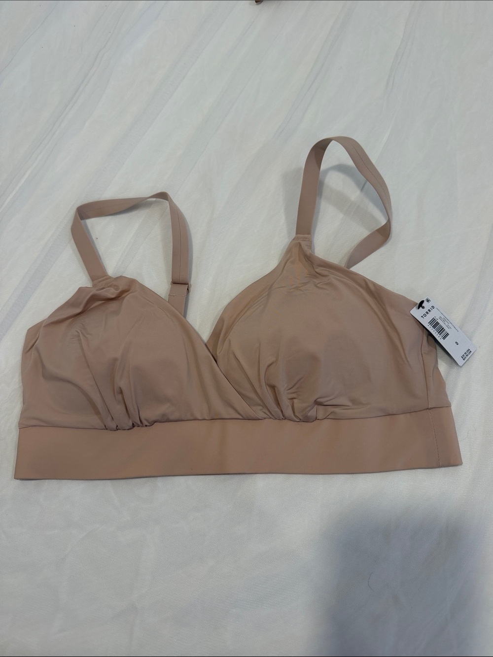 Torrid NWT Beige Wire-Free Comfort Lounge Bralette Size 0
